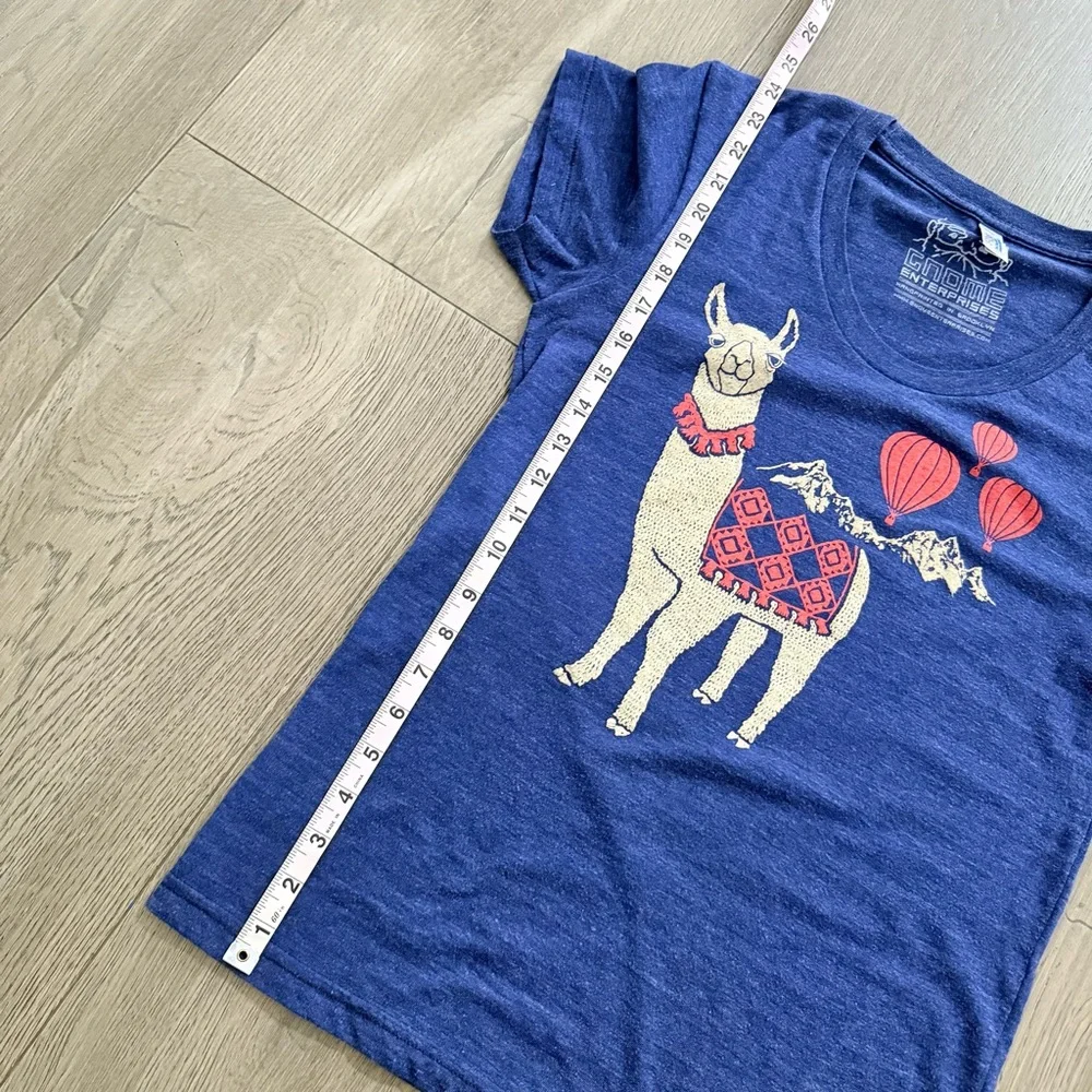ModCloth Alpaca Hot Air Ballon American Apparel Scoop Neck Graphic Blue Large - Picture 8 of 8